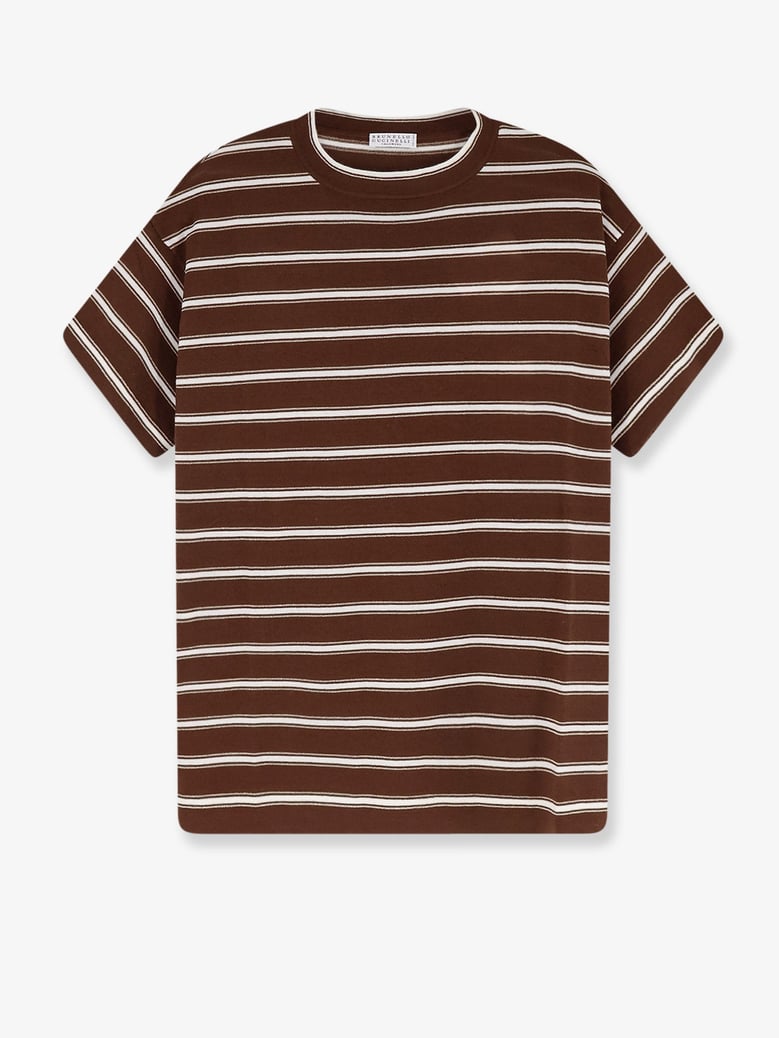 t-shirt virgin wool-cashmere brown by Selfnex