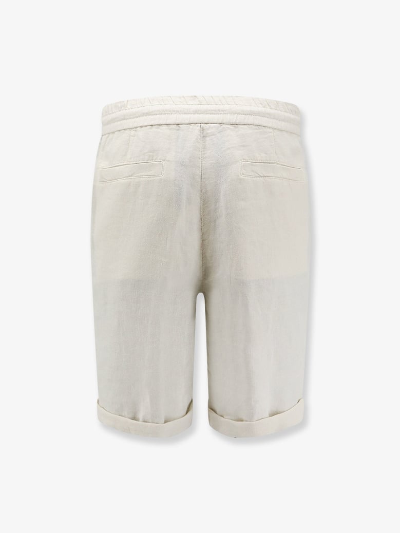 bermuda linen shorts white by Selfnex