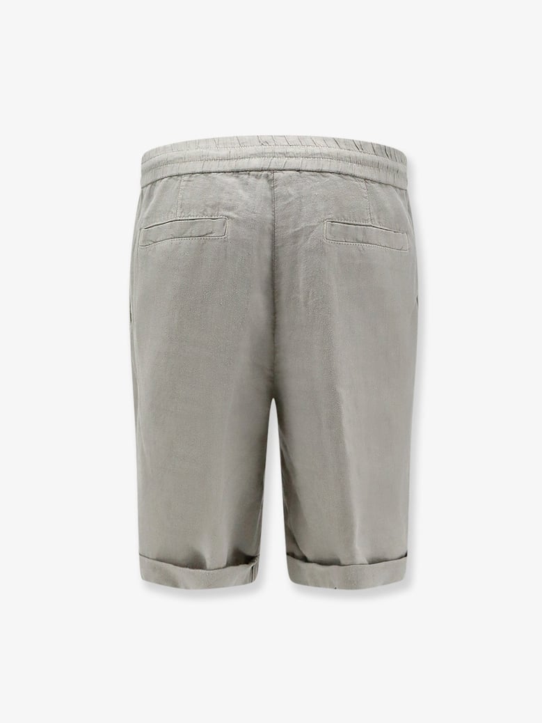 bermuda shorts in linen grey by Selfnex