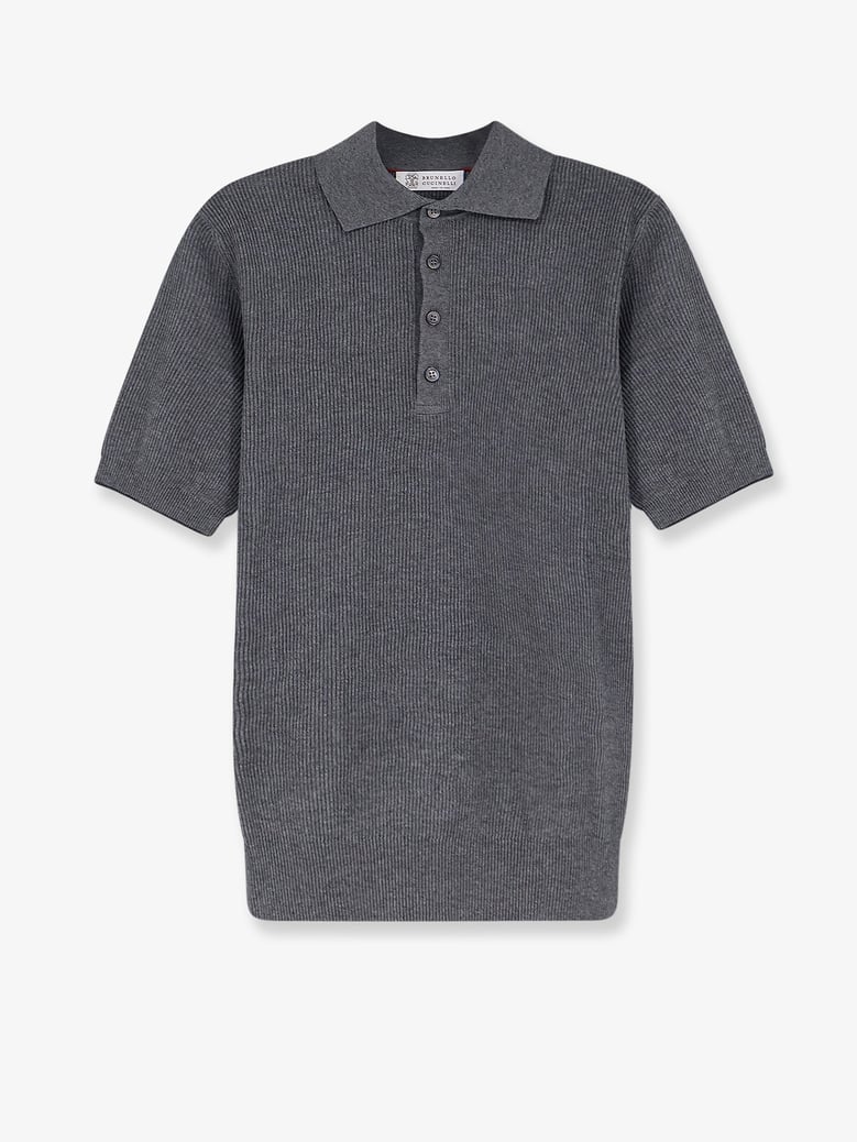 polo shirt grey cotton by Selfnex