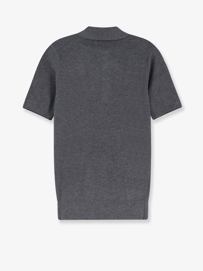 polo shirt grey cotton by Selfnex