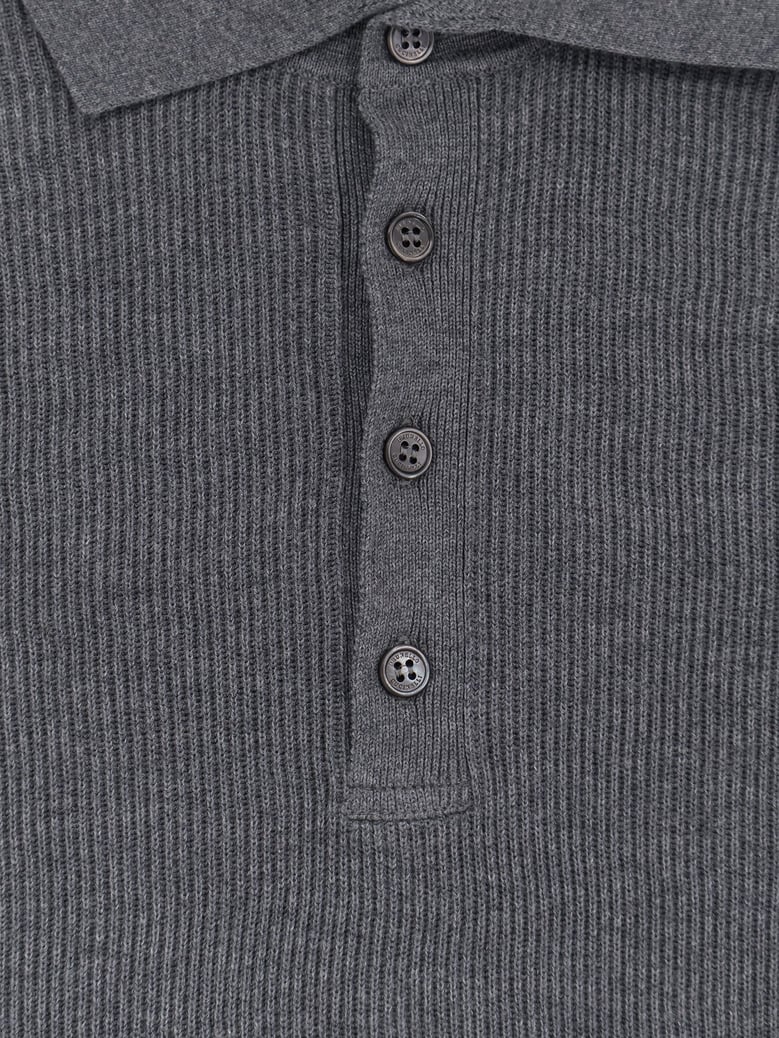 polo shirt grey cotton by Selfnex