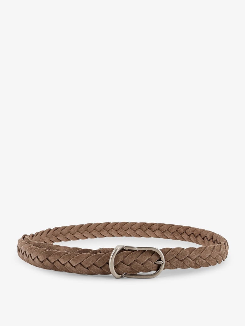 belt braided suede beige by Selfnex
