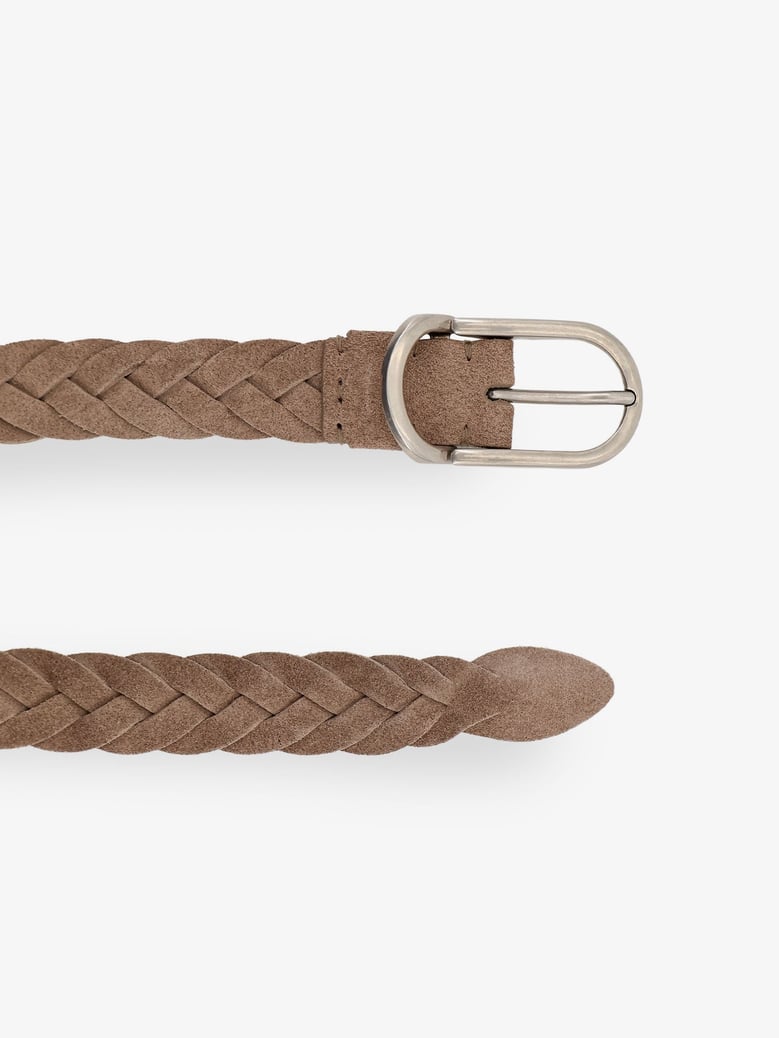belt braided suede beige by Selfnex
