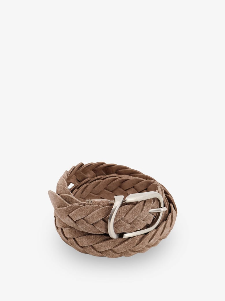 belt braided suede beige by Selfnex