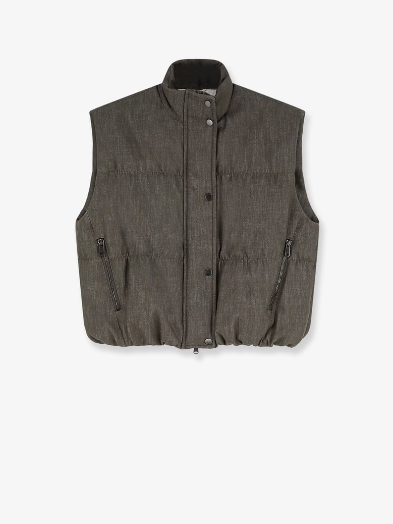 down jacket twill-denim green by Selfnex