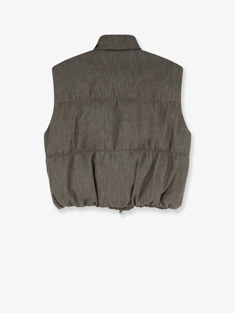 down jacket twill-denim green by Selfnex