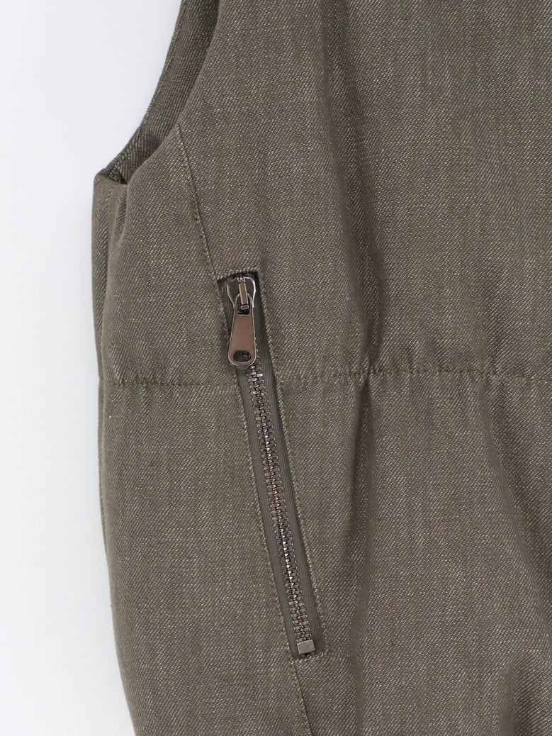 down jacket twill-denim green by Selfnex