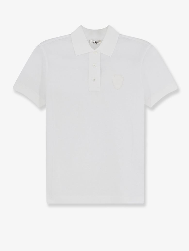polo shirt cotton-blend white by Selfnex