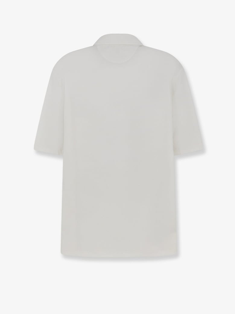 polo shirt virgin wool white by Selfnex