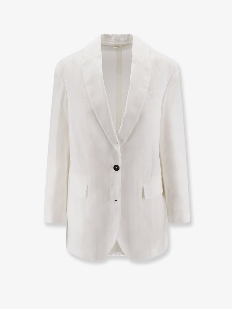 blazer cotton white by Selfnex