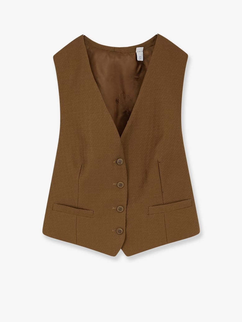 vest warren wool & mohair brown by Selfnex