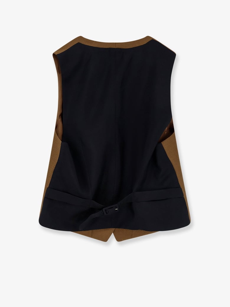vest warren wool & mohair brown by Selfnex