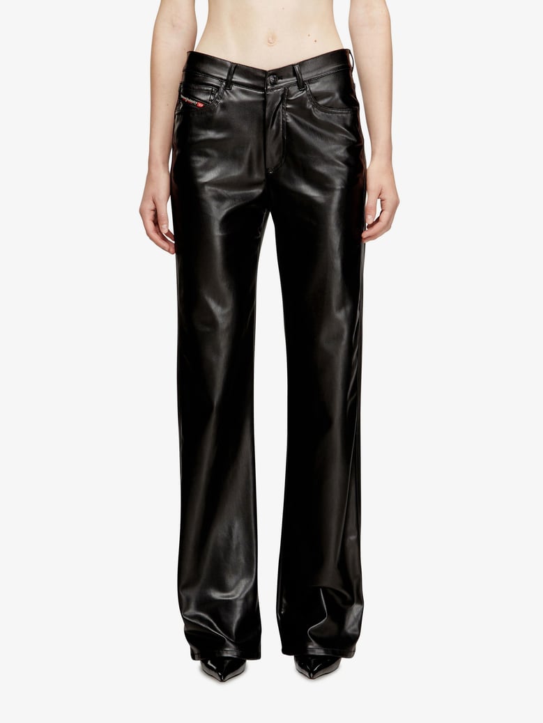 trousers p-lain faux-leather black by Selfnex