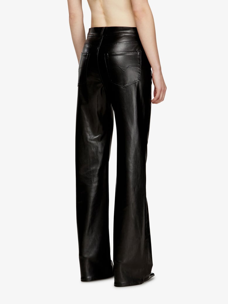 trousers p-lain faux-leather black by Selfnex