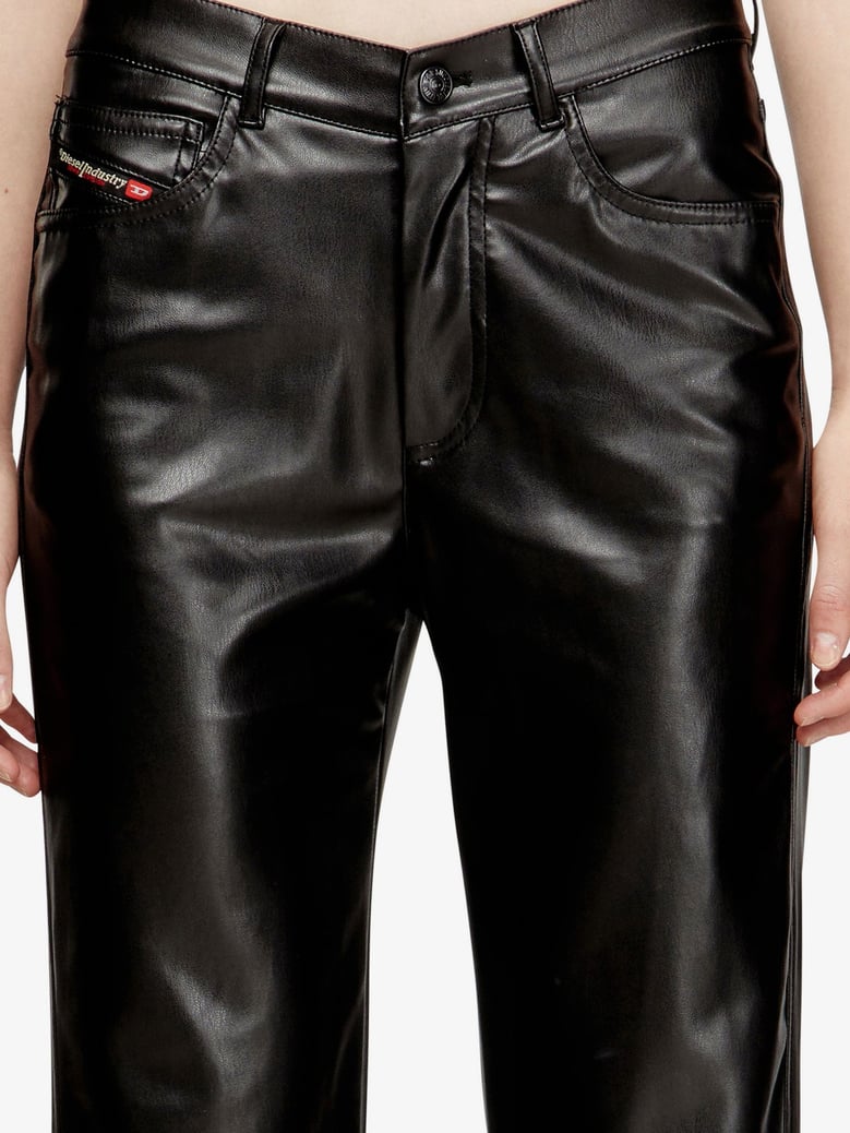 trousers p-lain faux-leather black by Selfnex