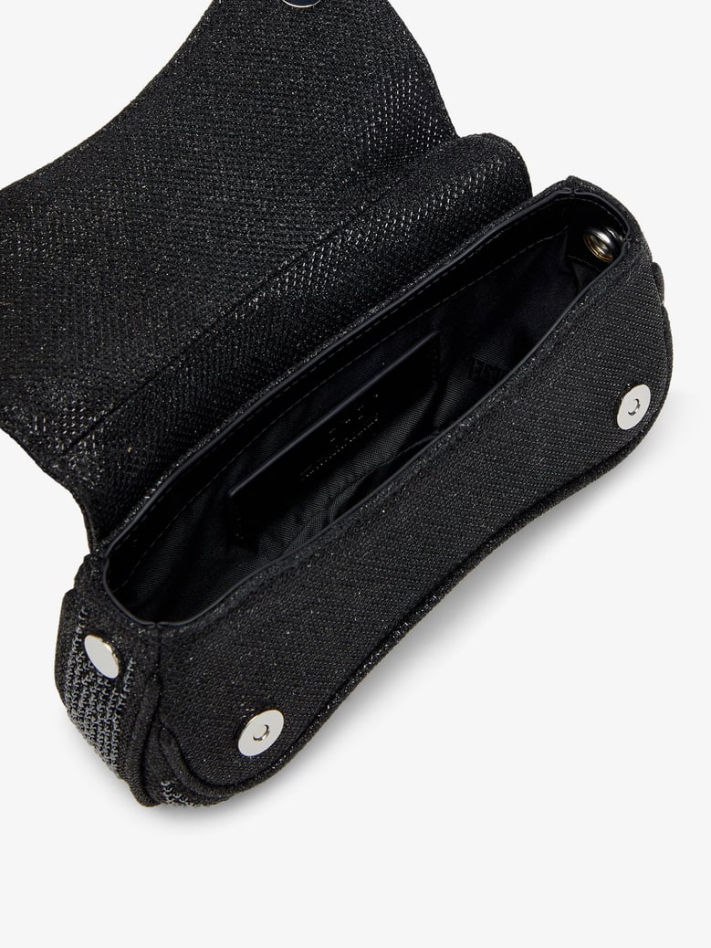 crossbody bag with rhinestones black by Selfnex