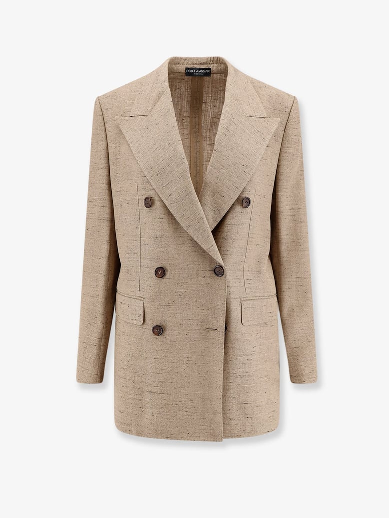 blazer beige viscose-linen by Selfnex