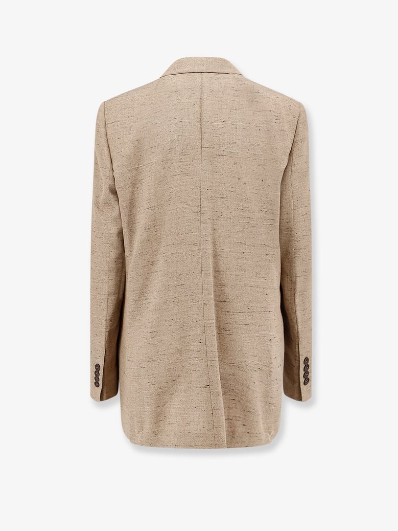 blazer beige viscose-linen by Selfnex