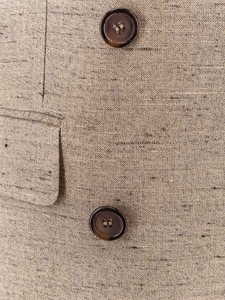 blazer beige viscose-linen by Selfnex