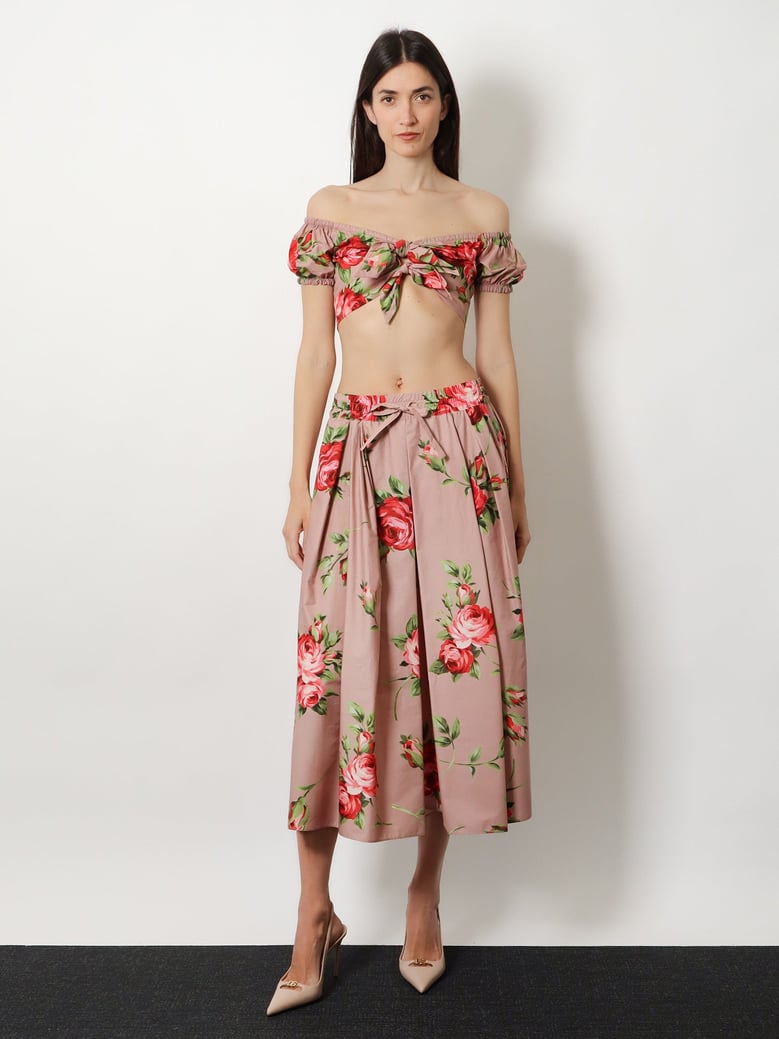 skirt pink cotton by Selfnex