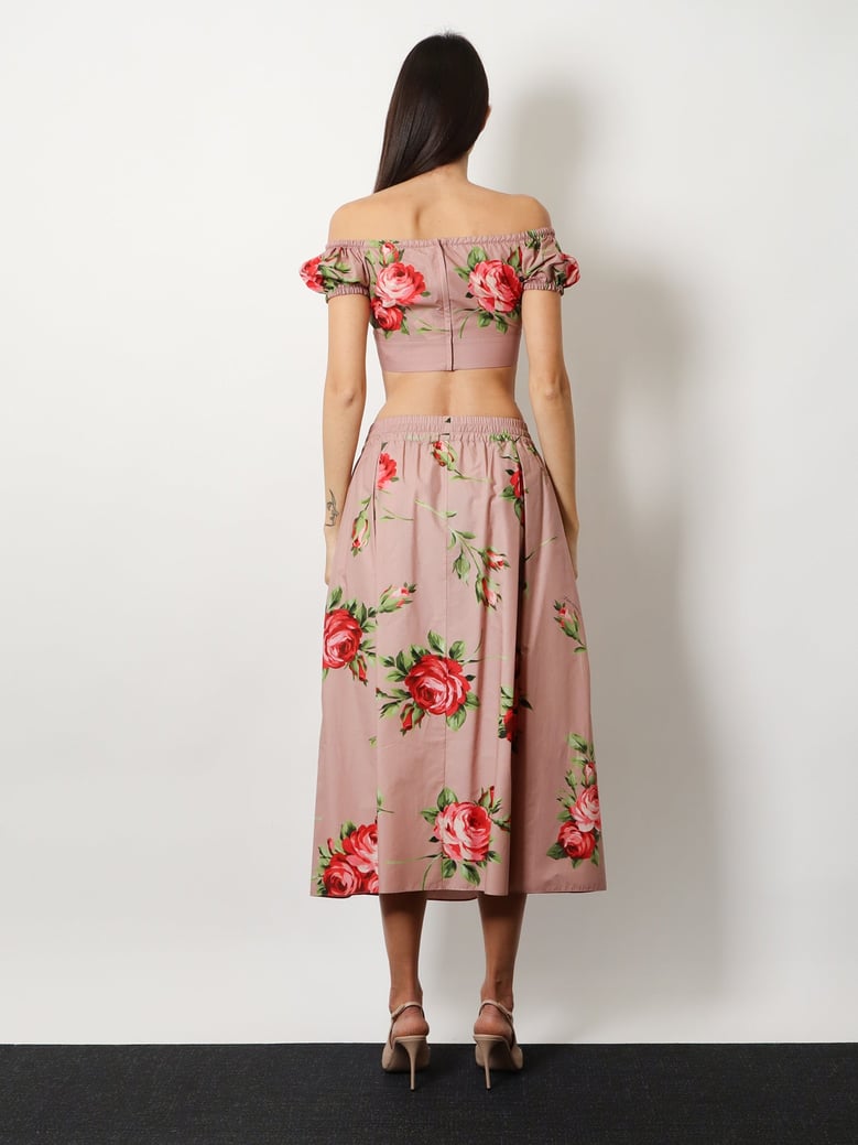 skirt pink cotton by Selfnex