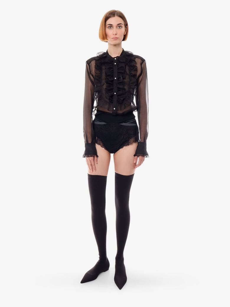 organza shirt black by Selfnex