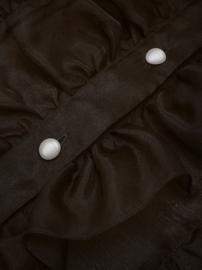 organza shirt black by Selfnex