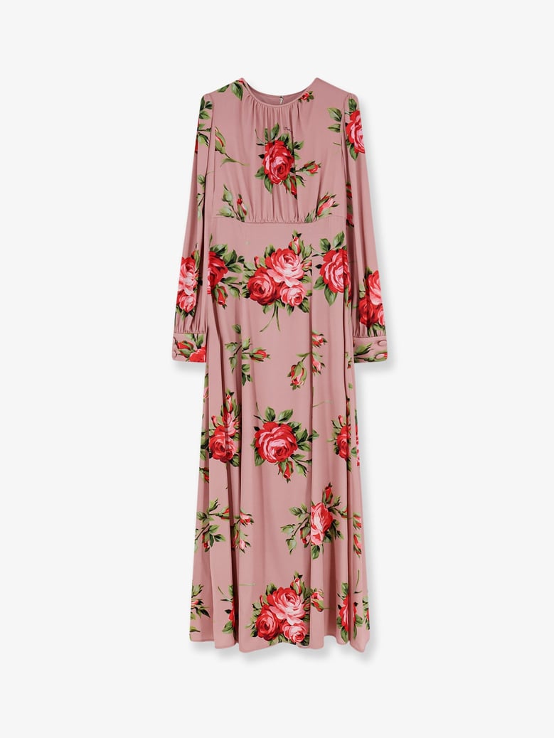 dress silk bouquet rose print by Selfnex