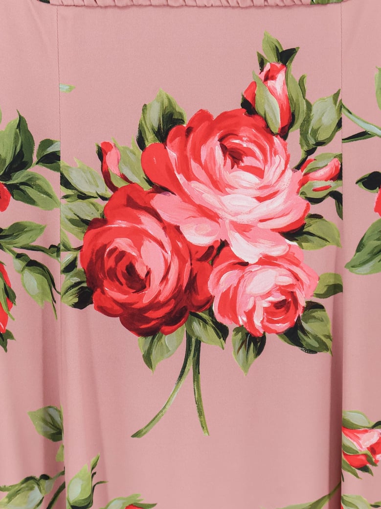 dress silk bouquet rose print by Selfnex