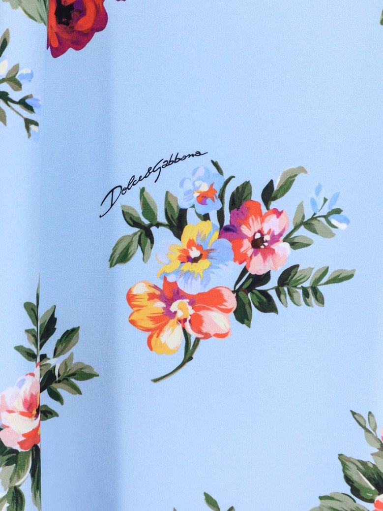 long charmeuse dress mazzo di fiori blue by Selfnex