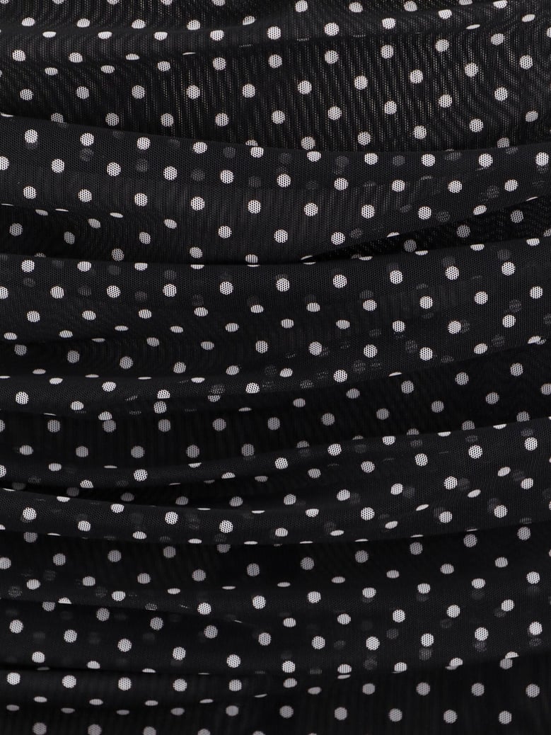 dress draped polka-dot black by Selfnex