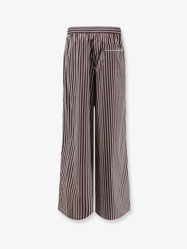 trousers striped poplin brown by Selfnex