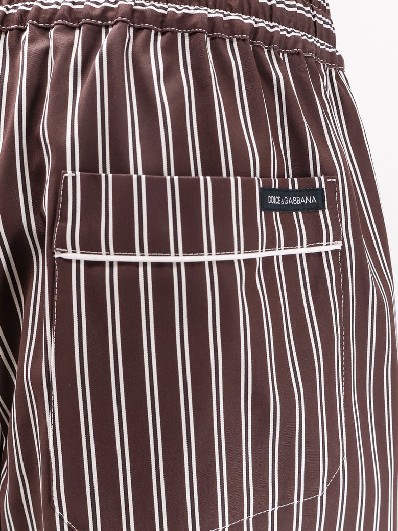 trousers striped poplin brown by Selfnex