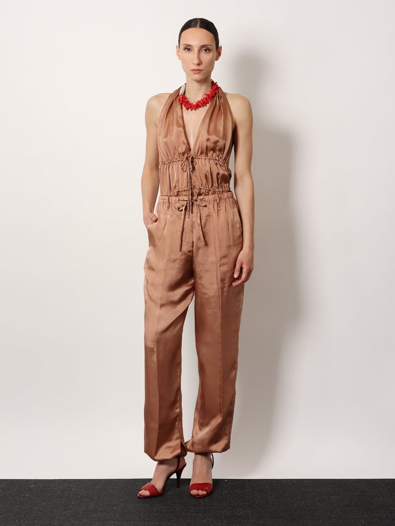 trousers penra brown viscose by Selfnex
