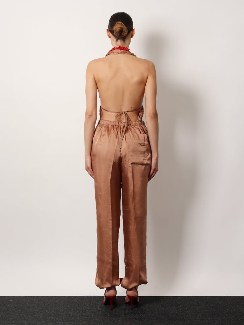 trousers penra brown viscose by Selfnex