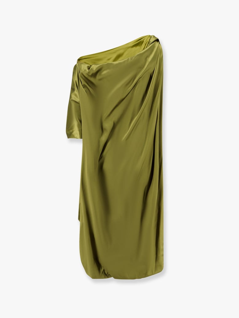 silk dress dalant green by Selfnex