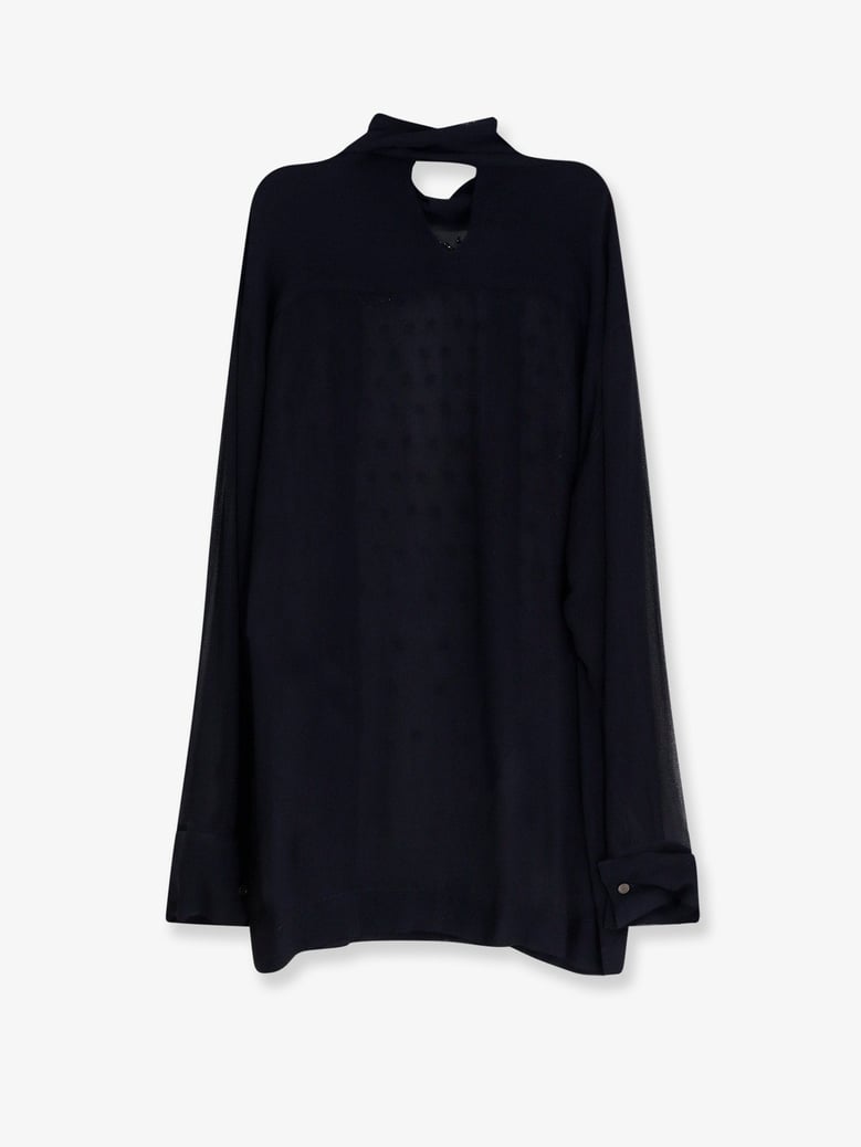 viscose shirt with rhinestones — blue by Selfnex