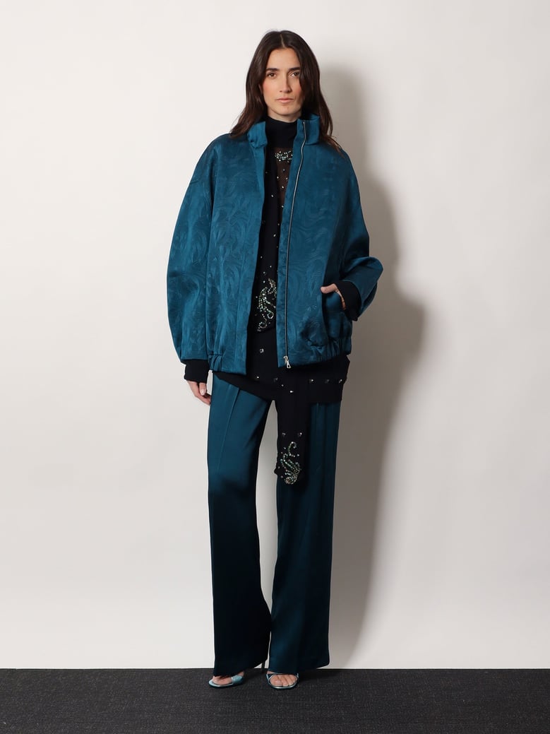 trousers portias satin blue by Selfnex