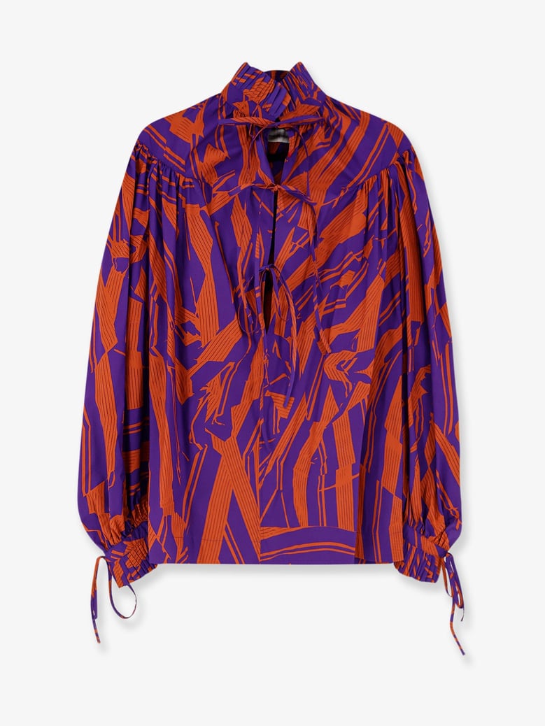 catya cotton shirt with crushed stripe print by Selfnex
