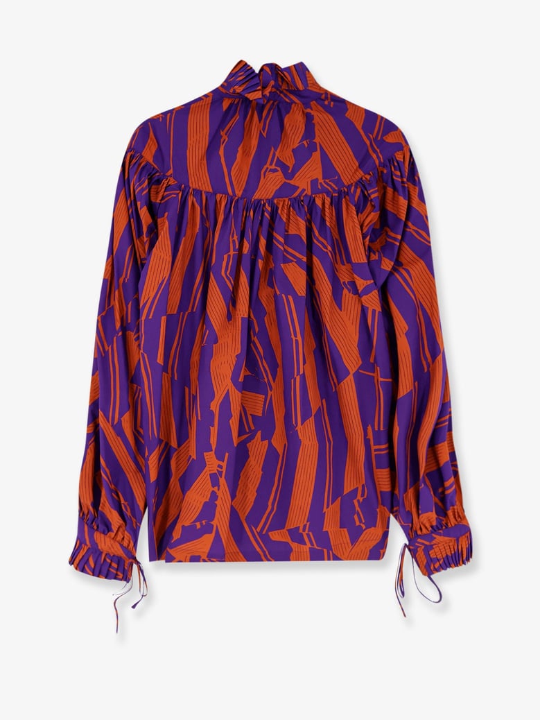 catya cotton shirt with crushed stripe print by Selfnex