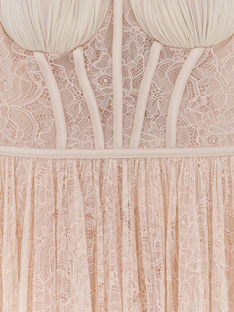 dress lace pink by Selfnex