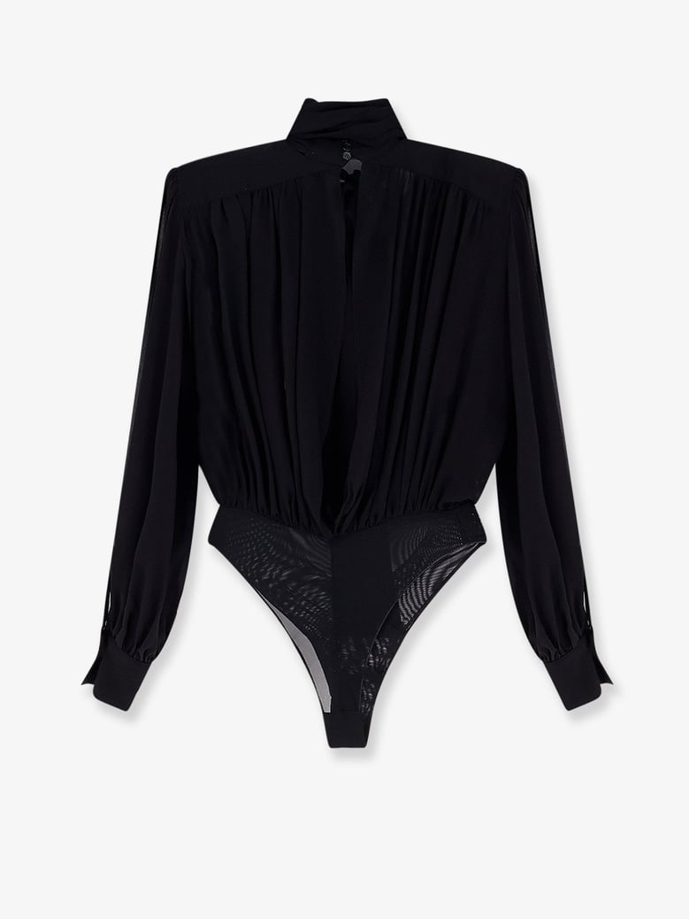 silk shirt with body detail by Selfnex