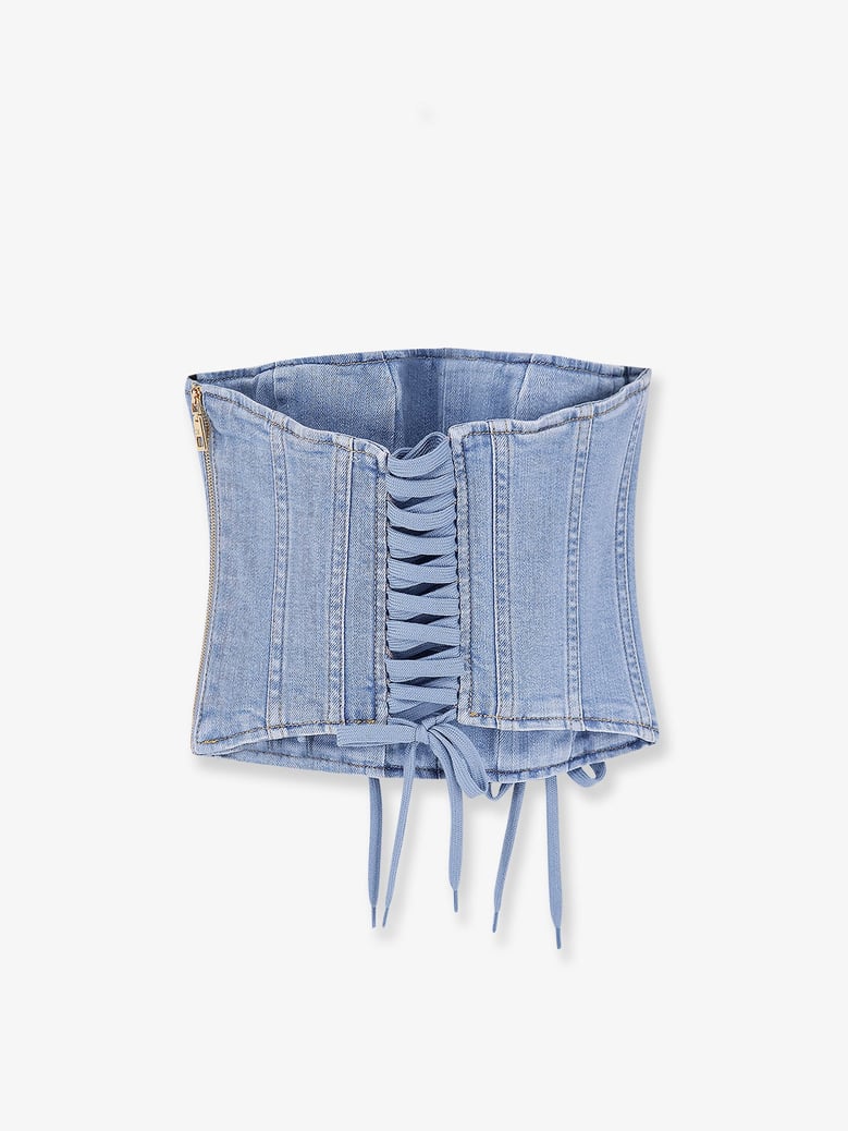 urban denim bustier by Selfnex