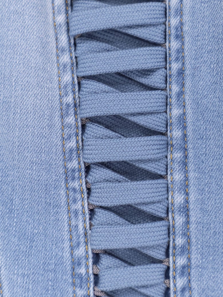 urban denim bustier by Selfnex