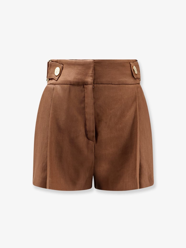 shorts daily brown linen-blend by Selfnex