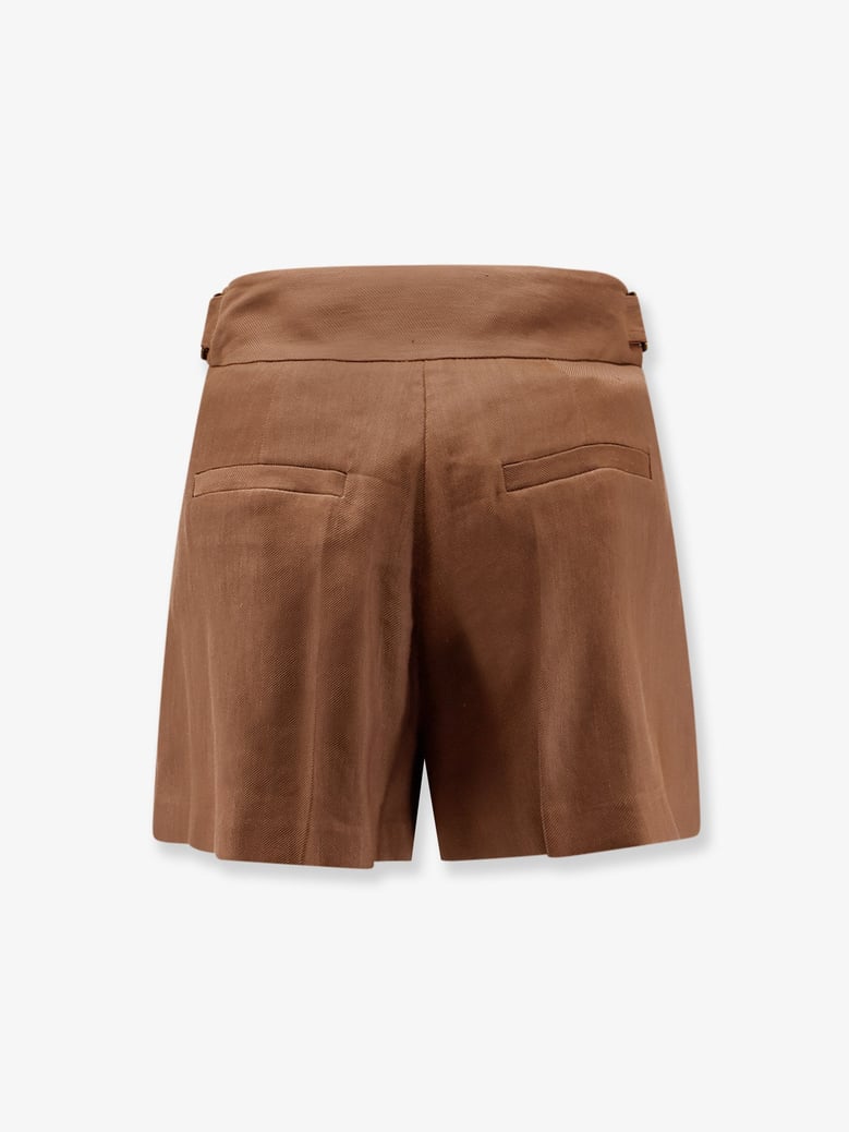 shorts daily brown linen-blend by Selfnex