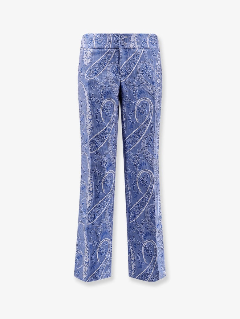 trousers in blue paisley by Selfnex