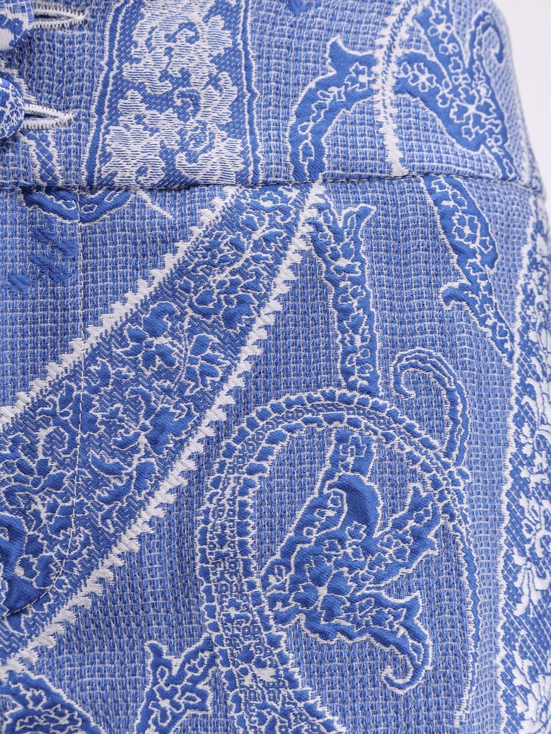 trousers in blue paisley by Selfnex