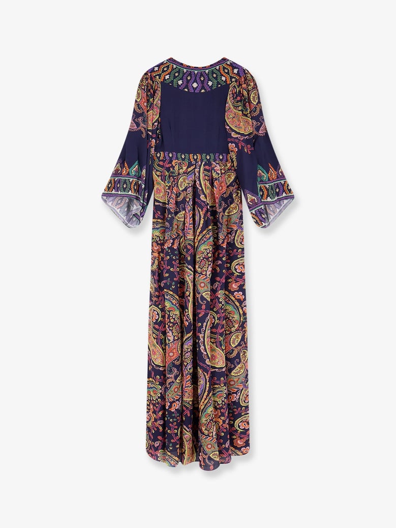 multicolor viscose long dress by Selfnex